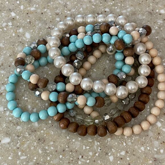 Silvertone and Turquoise Necklace, Bracelet, & Earring Set - Picture 3 of 8